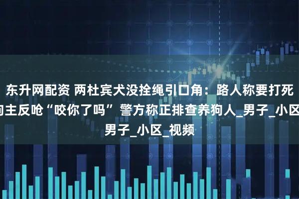 东升网配资 两杜宾犬没拴绳引口角：路人称要打死狗，狗主反呛“咬你了吗” 警方称正排查养狗人_男子_小区_视频