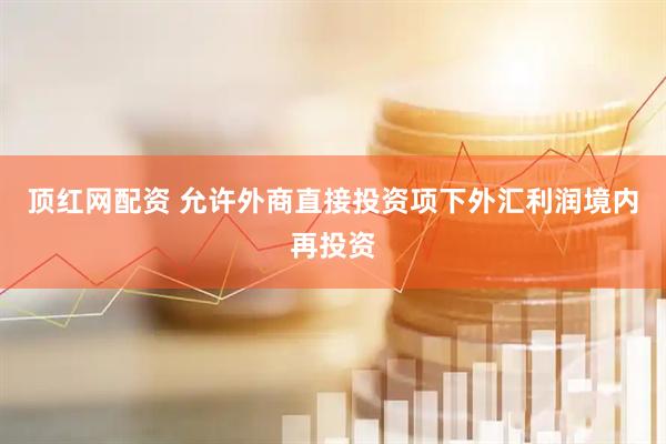 顶红网配资 允许外商直接投资项下外汇利润境内再投资